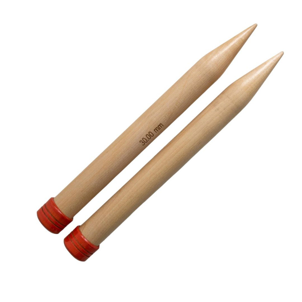 KnitPro Jumbo Beechwood Single Point Knitting Needles 30.00mm/30cm
