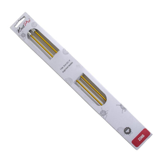 KnitPro Zing Aluminium Single Point Straight Knitting Needles 3.5mm/35cm