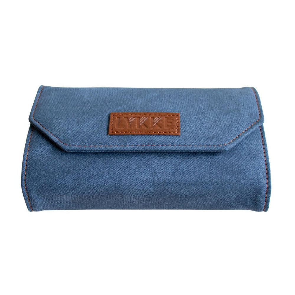 LYKKE 3.5 inch (8.89cm) Indigo Interchangeable Birchwood Knitting Needle Set