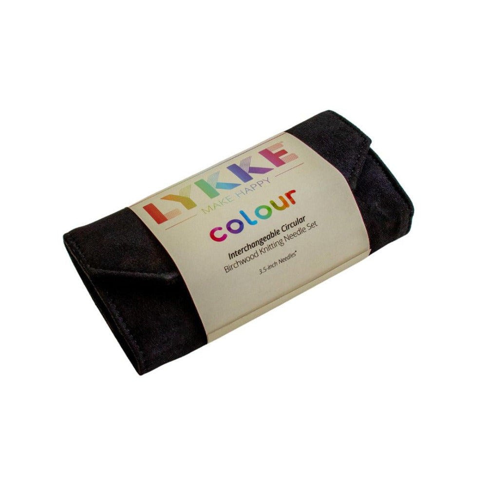 LYKKE 3.5 inch (8.89cm) Colour Interchangeable Circular Birchwood Knitting Needle Set