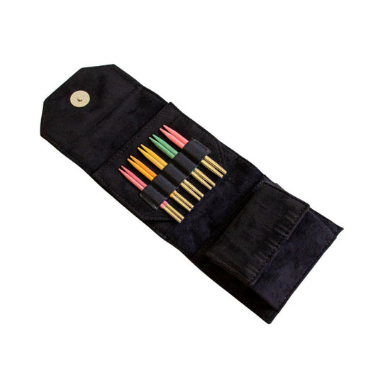 LYKKE 3.5 inch (90mm) Starter Colour Interchangeable Circular Birchwood Knitting Needle Set