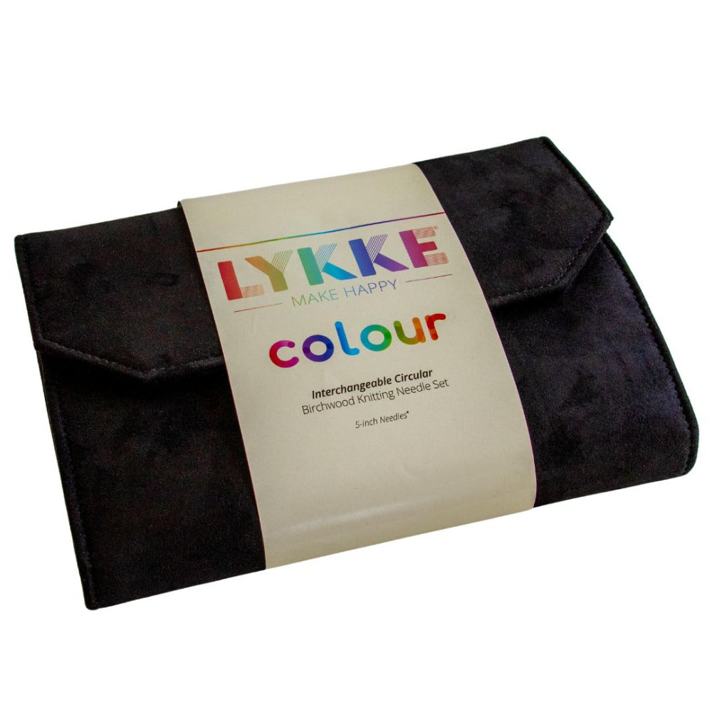 LYKKE 5 inch (12.7cm) Colour Interchangeable Circular Birchwood Knitting Needle Set