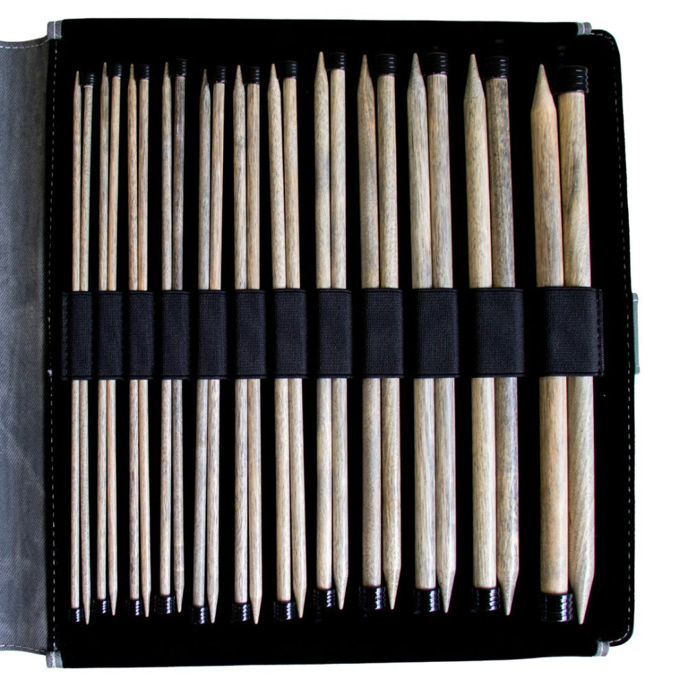 LYKKE Driftwood Single Point Straight Knitting Needle Set 25cm