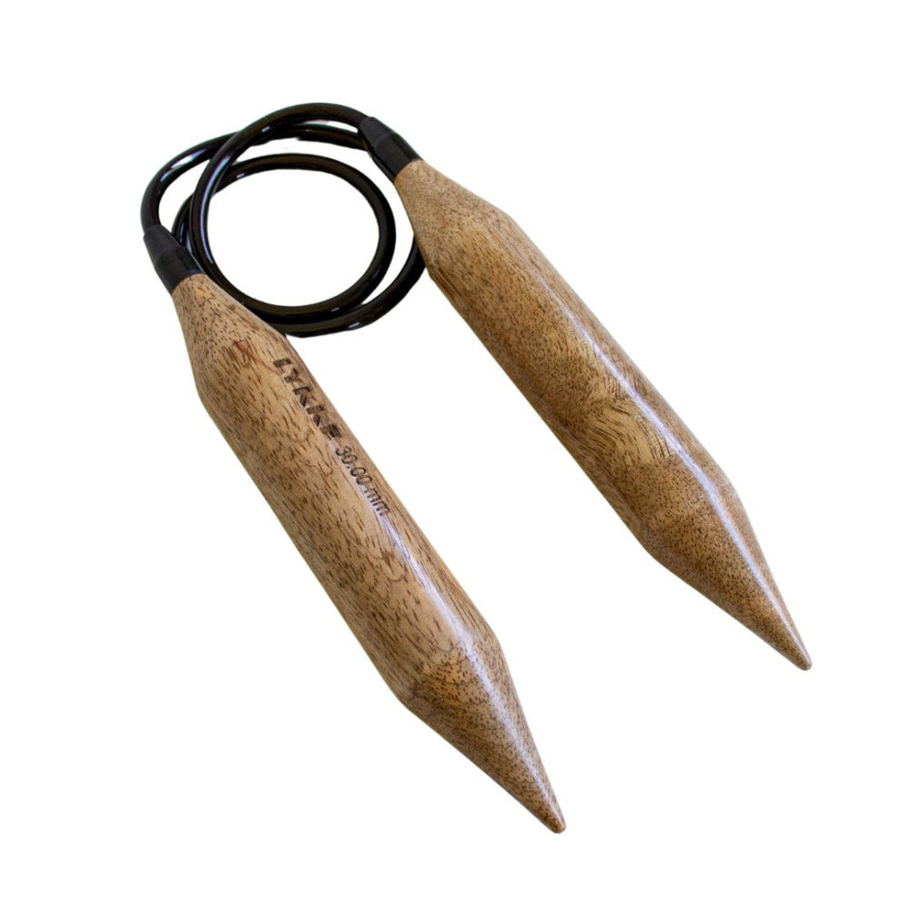LYKKE 30mm/91.5cm (36 inch) Fixed Circular Mango Wood Knitting Needles