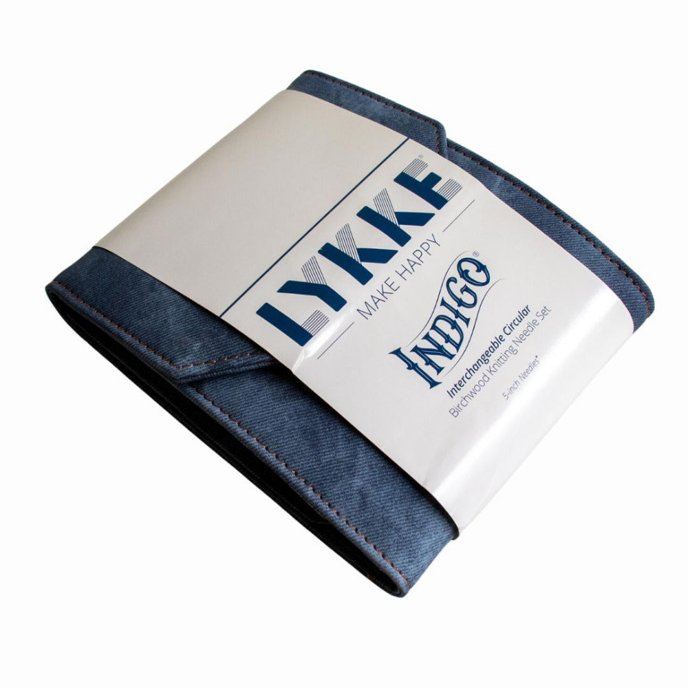 LYKKE 5 inch (12.7cm) Starter Indigo Interchangeable Circular Birchwood Knitting Needle