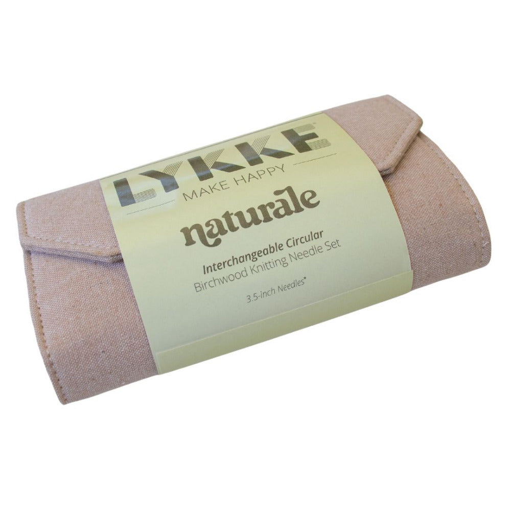 LYKKE 3.5 inch (8.89cm) Naturale Interchangeable Circular Bamboo Knitting Needle Set