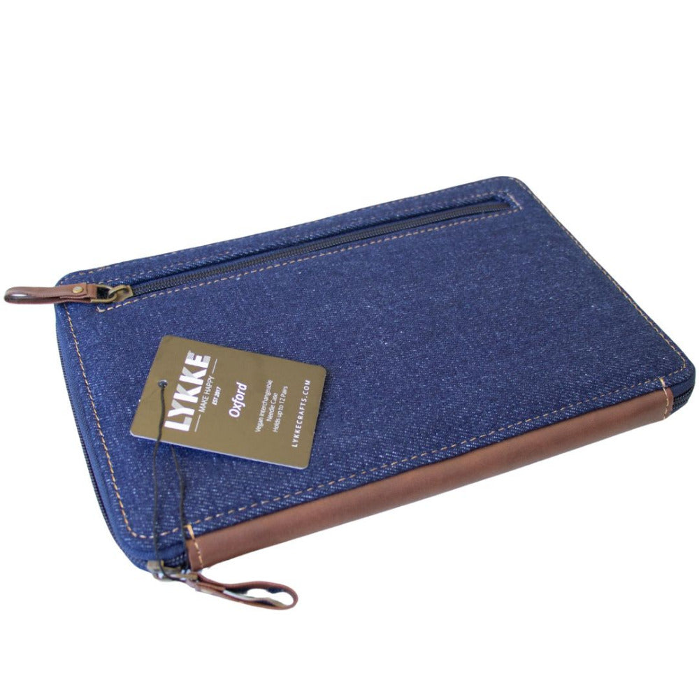 LYKKE Oxford Large Interchangeable Knitting Needle Case - Chocolate