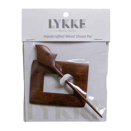 LYKKE Rosewood Rectangle Shawl Pin