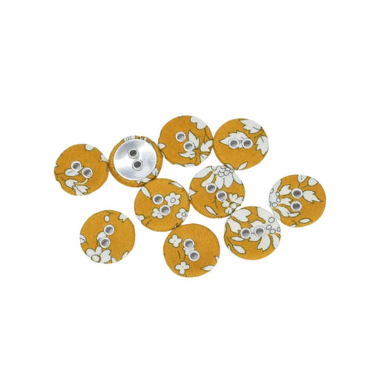 Liberty of London 16mm Two Hole Button - Capel Mustard, Set of 10