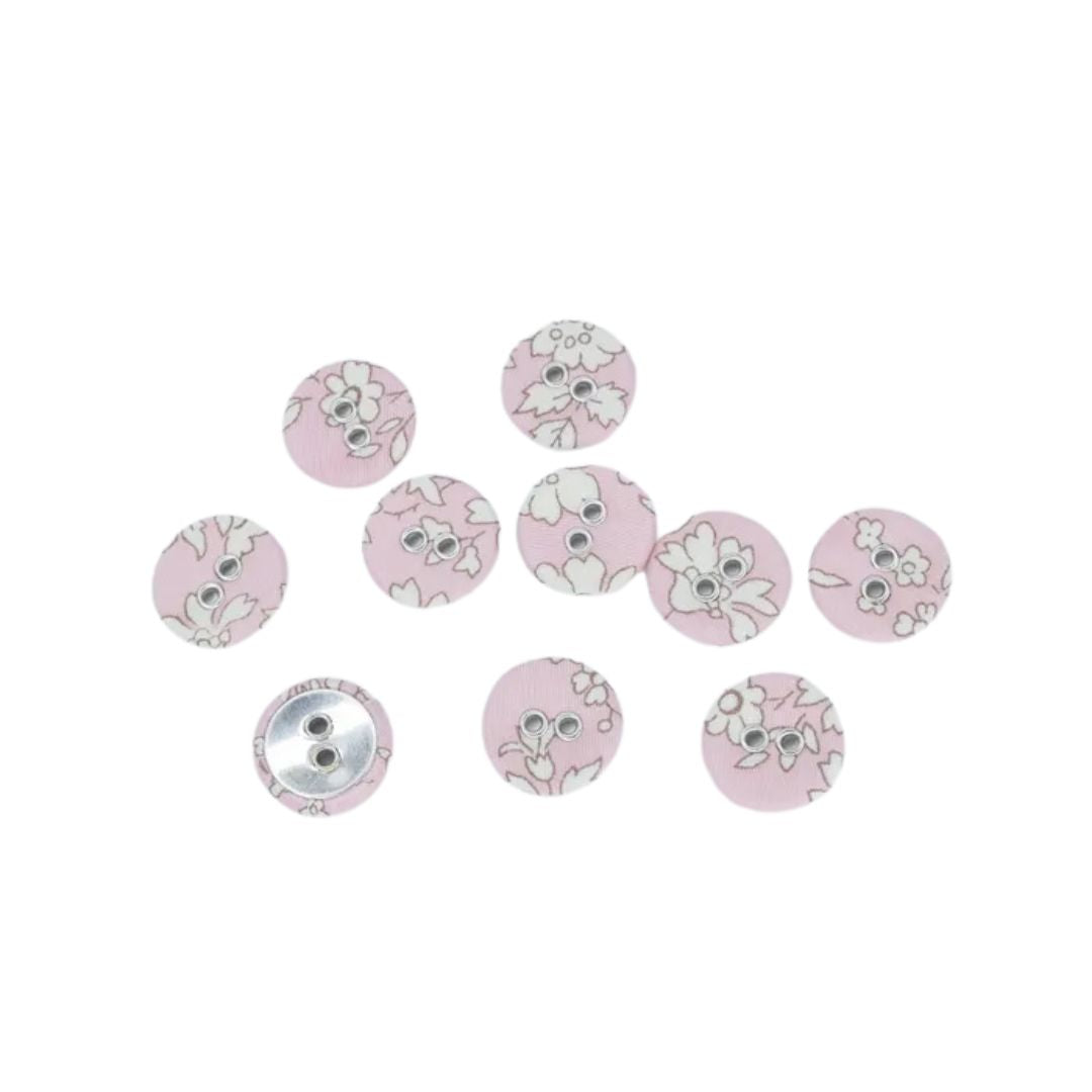 Liberty of London 16mm Two Hole Button - Capel Pink, Set of 10