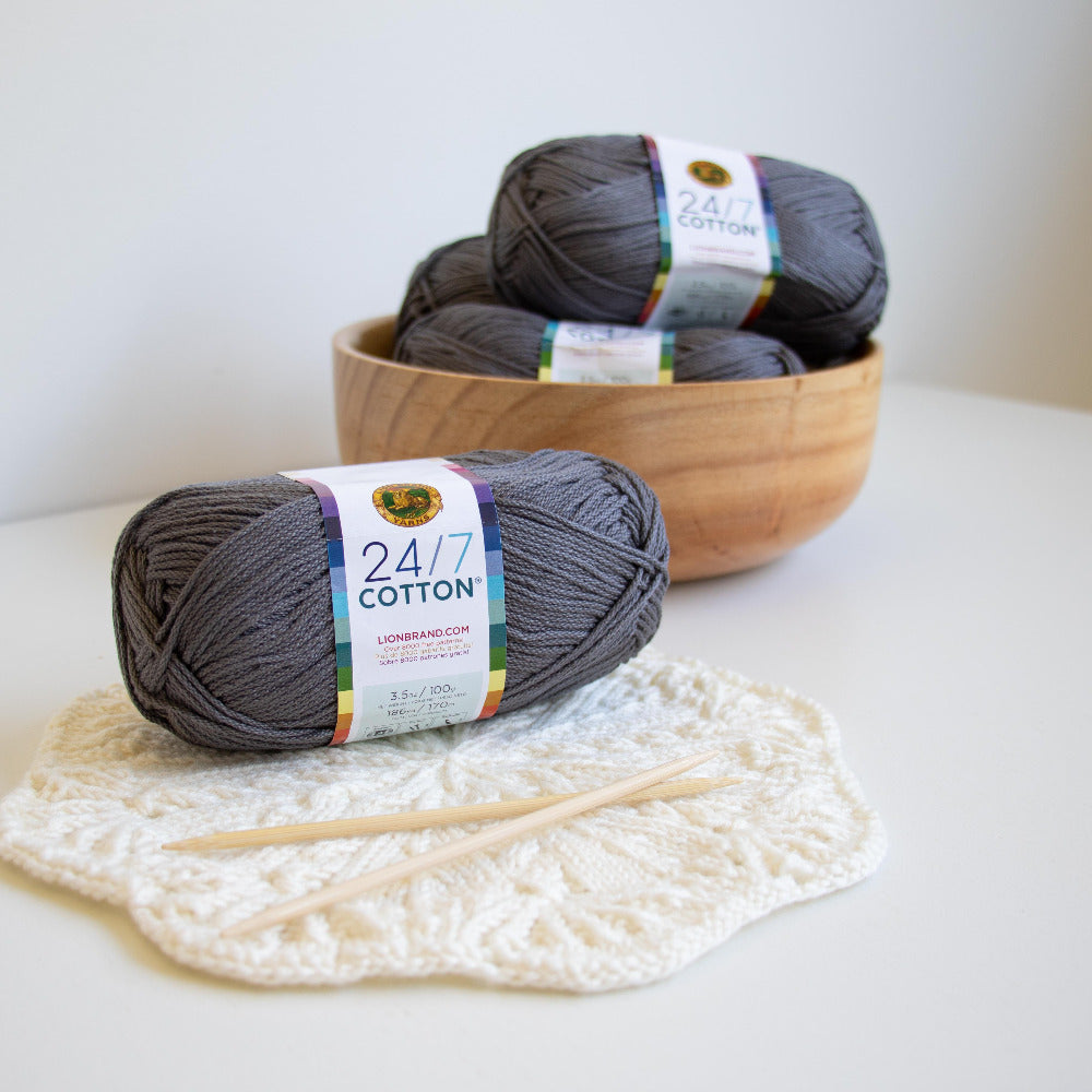 Lion Brand 24/7 Cotton 761-150 Charcoal