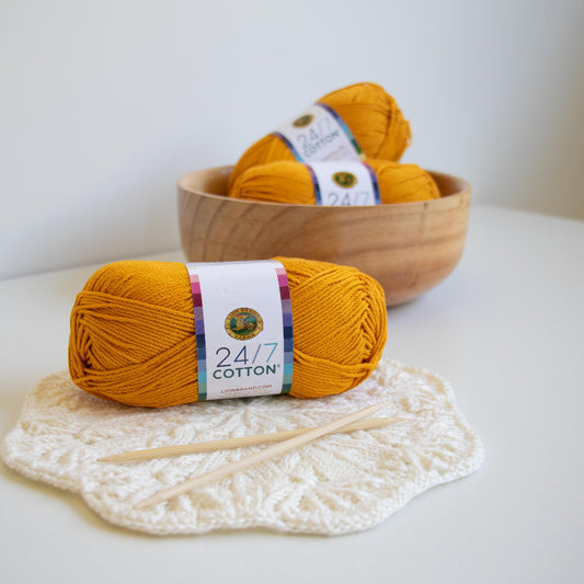 Lion Brand 24/7 Cotton 761-158 Goldenrod