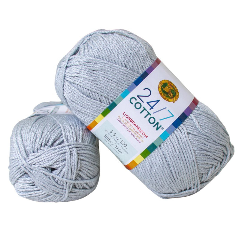 Lion Brand 24/7 Cotton 761-151 Cool Grey