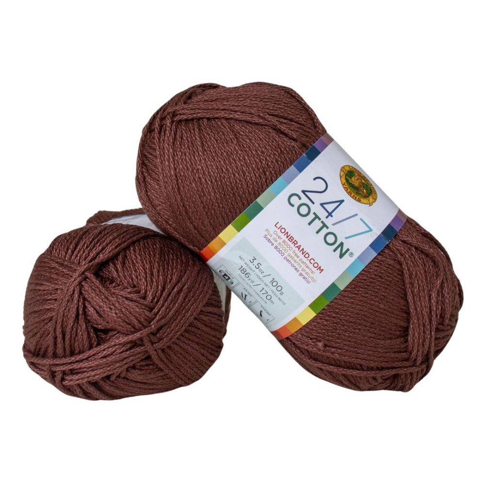 Lion Brand 24/7 Cotton 761-125 Coffee Beans