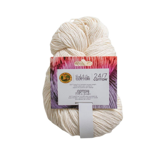 Lion Brand 24/7 Dye-Ready Cotton - Natural