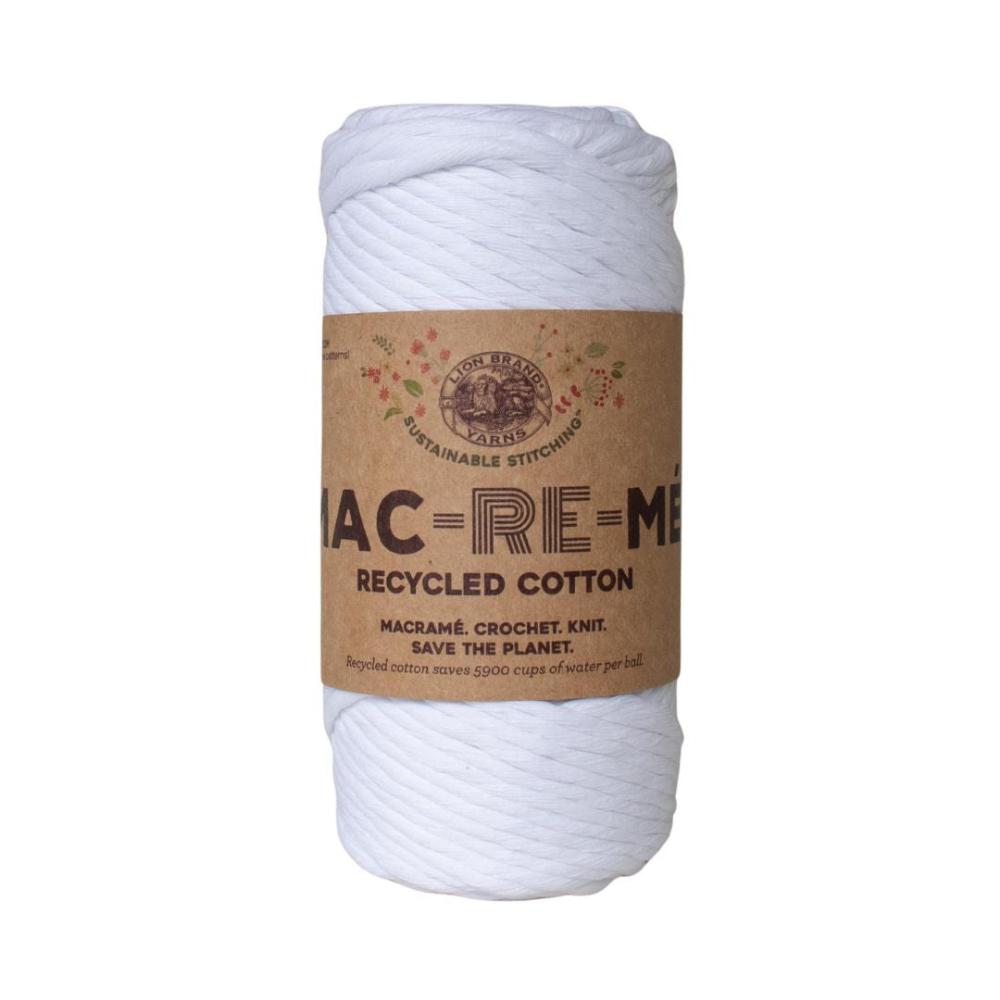 Lion Brand Mac-Re-Me Recycled Cotton White 100