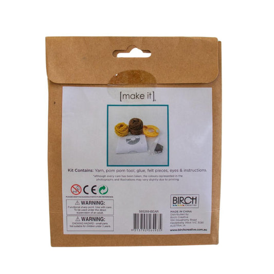 Pom Pom Animal Kit Bear