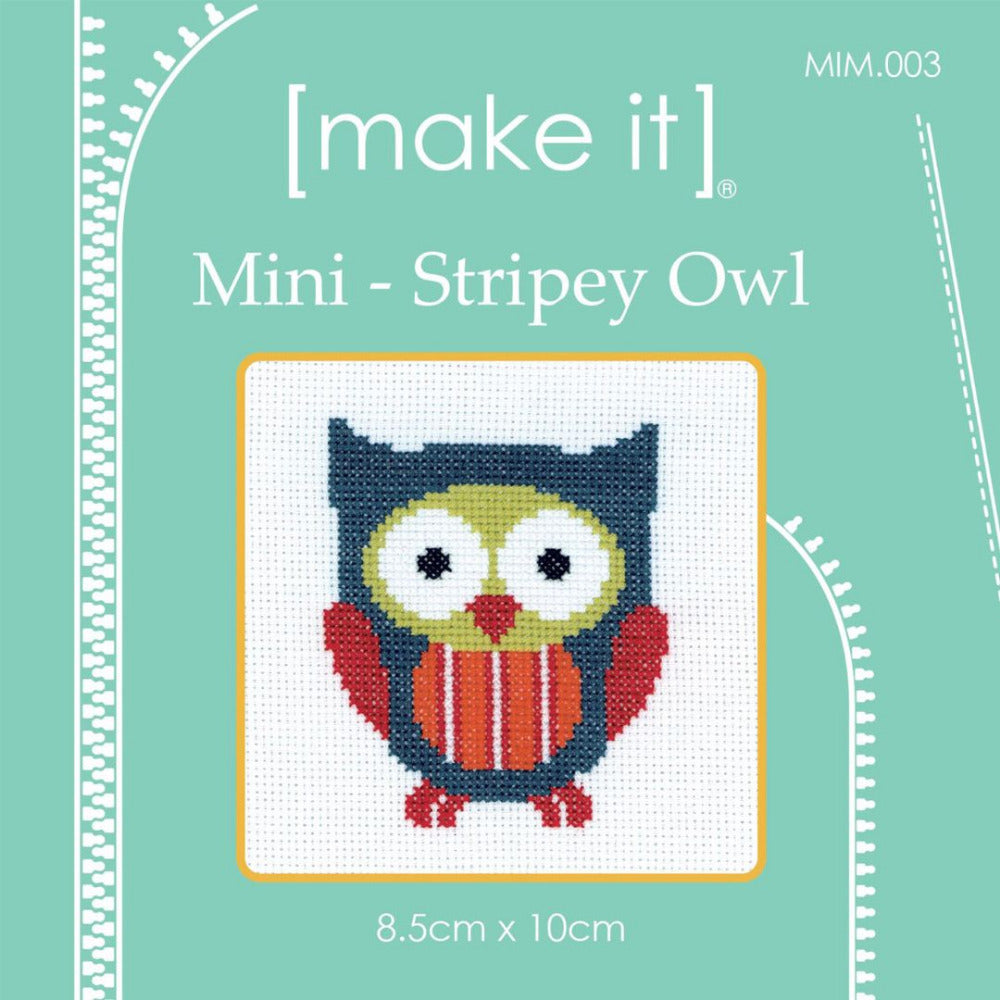 Make It Mini Stripey Owl Counted Cross Stitch Kit