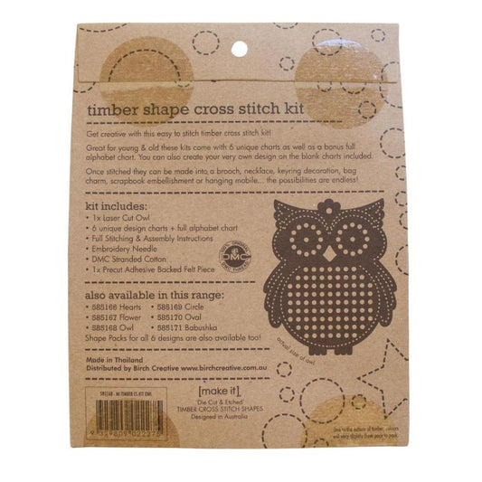 "Make It" Owl Timber Cross Stitch Kit