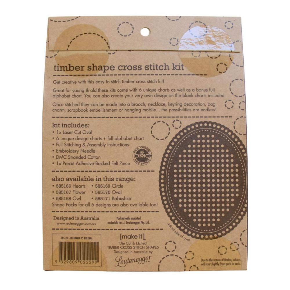 "Make It" Oval Timber Cross Stitch Kit