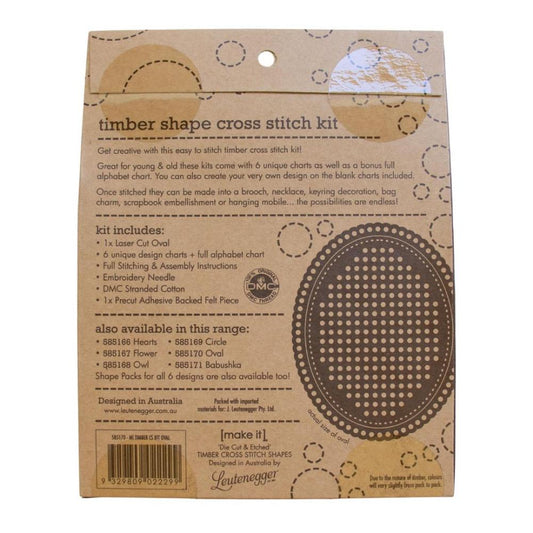 "Make It" Oval Timber Cross Stitch Kit