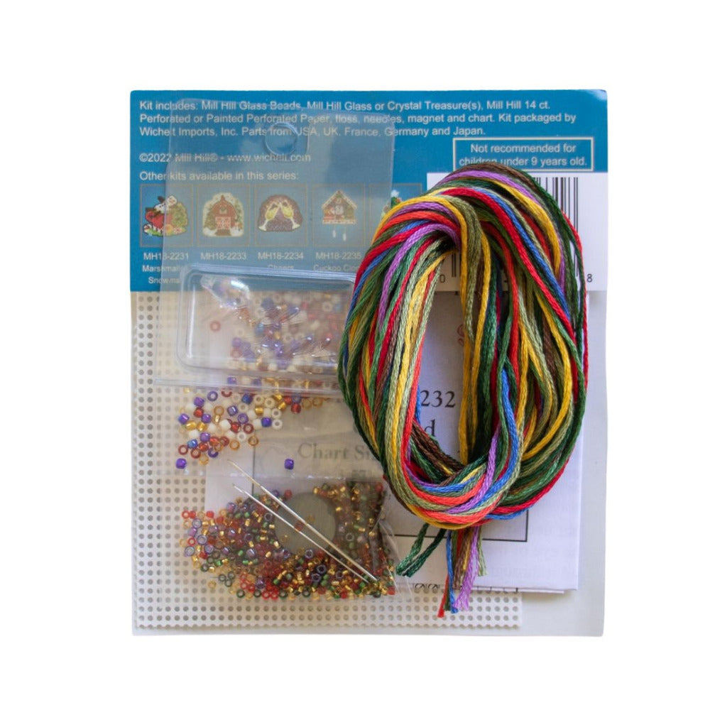 Mill Hill MH18-2232 Garland Counted Cross Stitch Kit contents