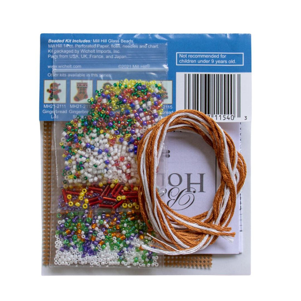 Mill Hill MH21-2116 Gingerbread Chalet Counted Cross Stitch Kit contents