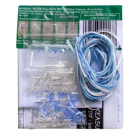 Mill Hill MHTD17 Tiny Treasured Diamond Ice Blue Snowflake