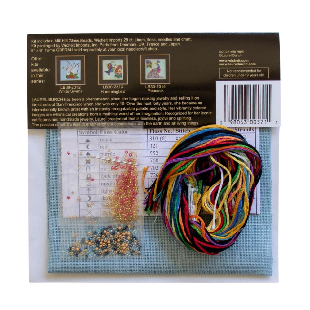 Mill Hill LB30-2311 Laurel Burch Black Swans Counted Cross Stitch Kit