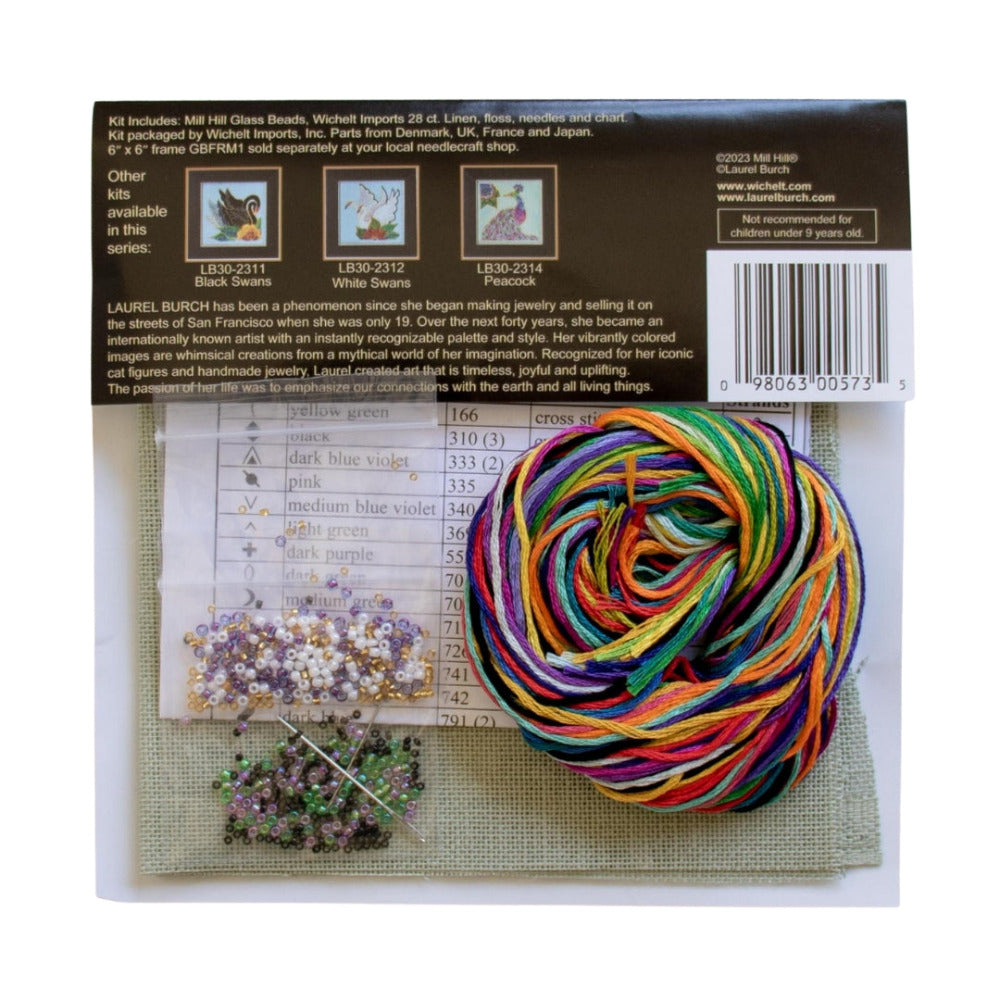 Mill Hill LB30-2313 Laurel Burch Hummingbird Counted Cross Stitch Kit contents