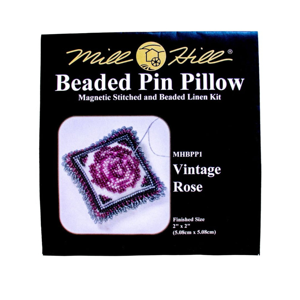 Mill Hill MHBPP1 Vintage Rose Pin Pillow Counted Cross Stitch Kit