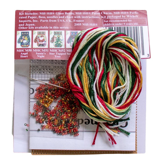 Mill Hill MHCM49 Patchwork Holiday Charmed Mitten Cross Stitch Kit
