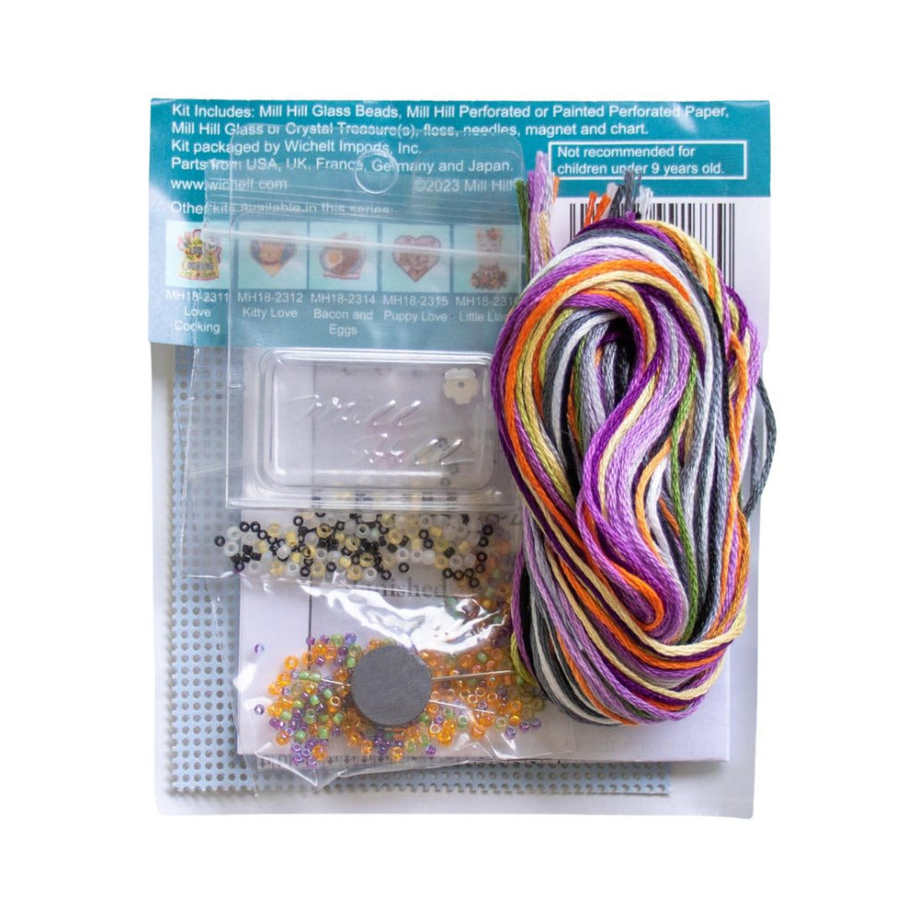 Mill Hill MH18-2313 Scooter Counted Cross Stitch Kit contents