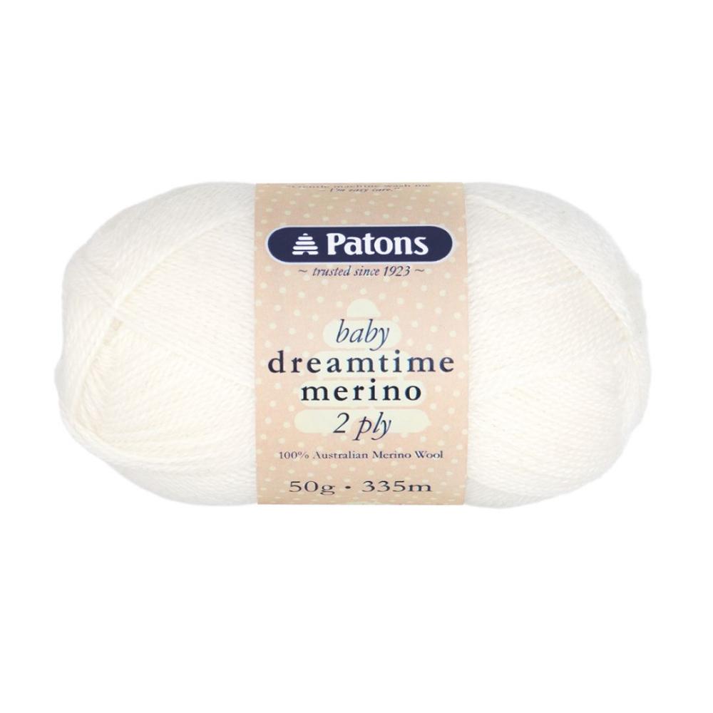 Patons 2 ply Baby Dreamtime Merino 049 Natural White