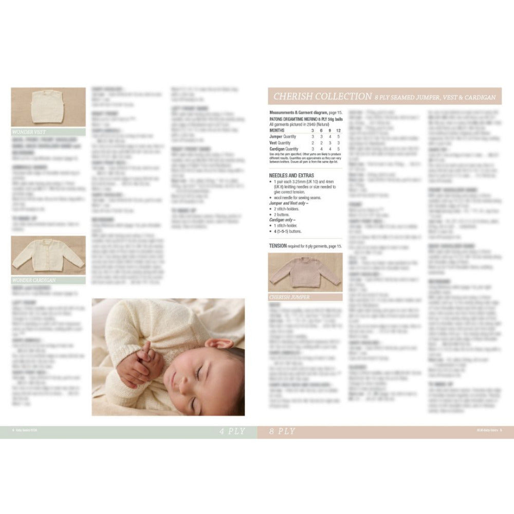 Patons Knitted Baby Basics in 4 and 8 Ply