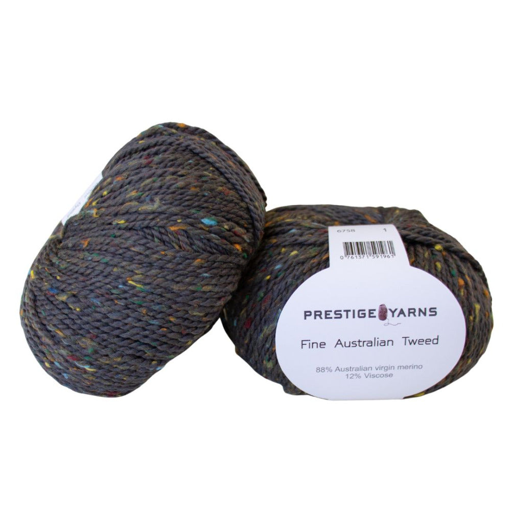 Fine Australian Tweed 6758 Obsidian