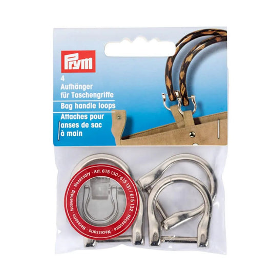 Prym Bag handle loops 18mm Silver Finish