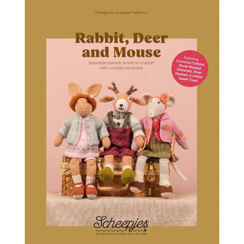 Scheepjes Rabbit, Deer and Mouse Crochet and Knit Pattern Book