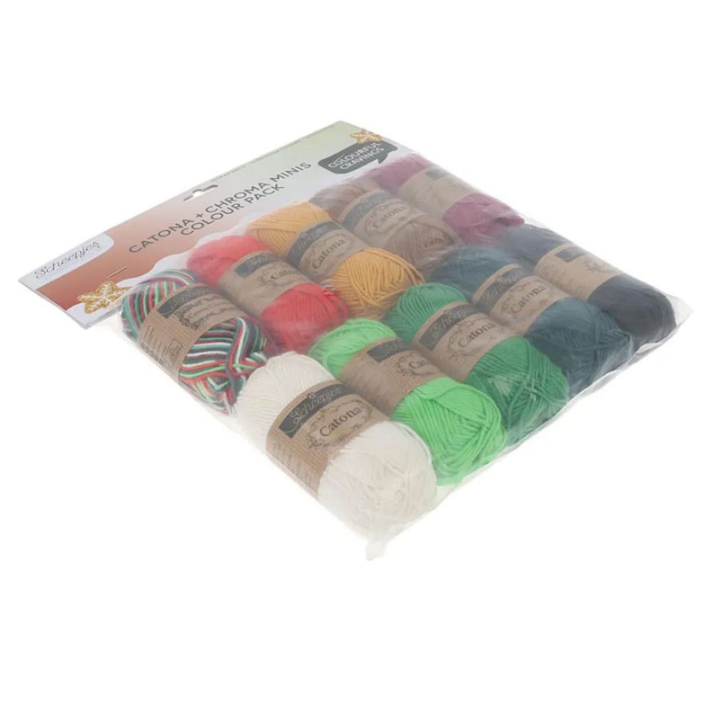 Scheepjes Catona and Chroma Minis Colour Pack Christmas Treat