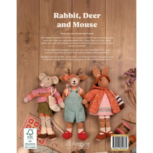 Scheepjes Rabbit, Deer and Mouse Crochet and Knit Pattern Book