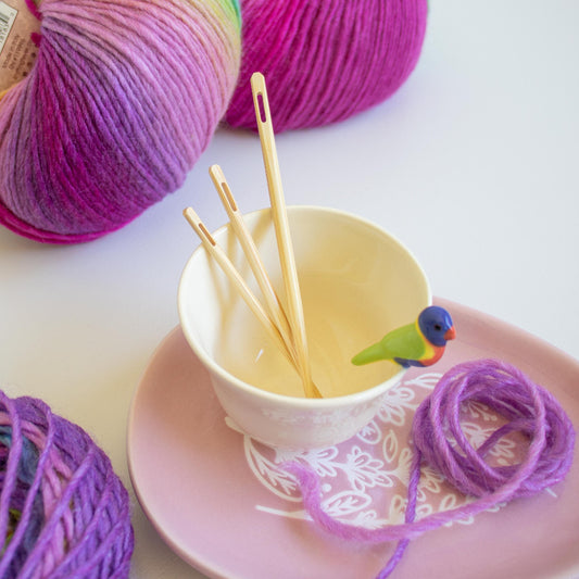 Seeknit Shirotake Set of Bamboo Blunt Needles