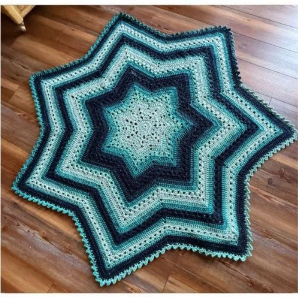 6 Day Star Blanket Crochet-Along featuring Juniper Moon Cumulus Degrade