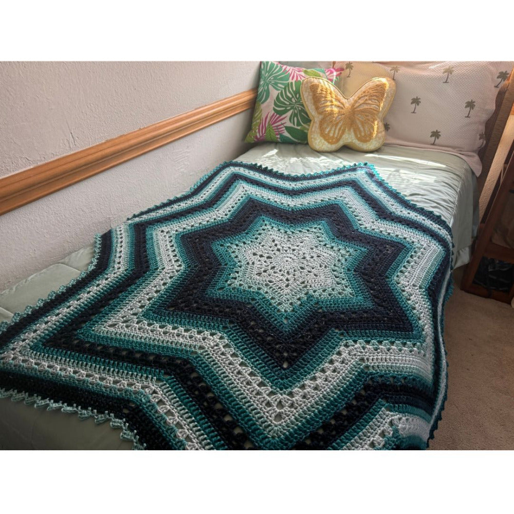 6 Day Star Blanket Crochet-Along featuring Juniper Moon Cumulus Degrade