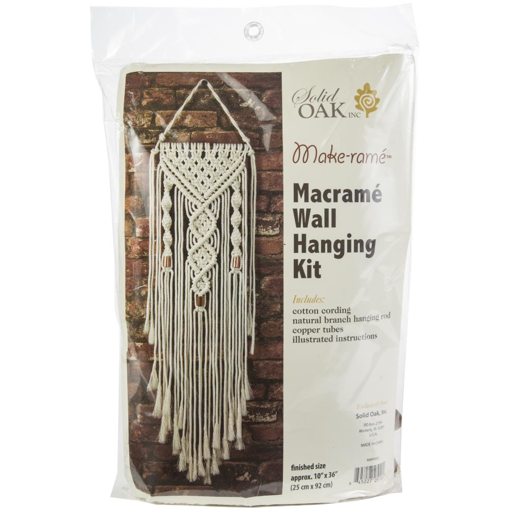 Solid Oak "Two Twists" Macramé Wallhanging Kit