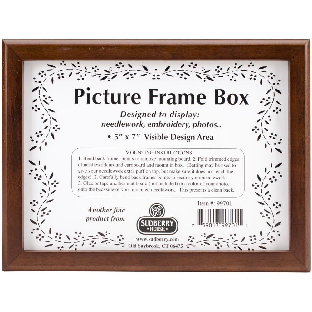 Sudberry House Mahogony Finish Picture Frame Timber Box