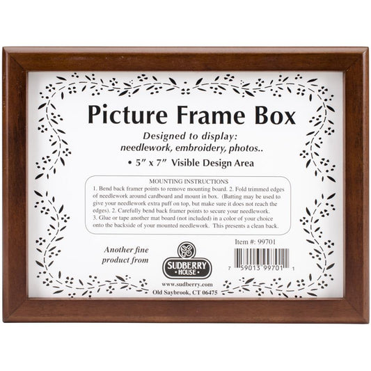 Sudberry House Mahogony Finish Picture Frame Timber Box