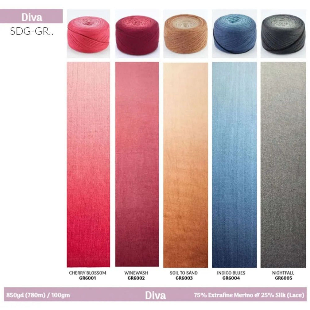 Symfonie Diva Gradient Colour Card