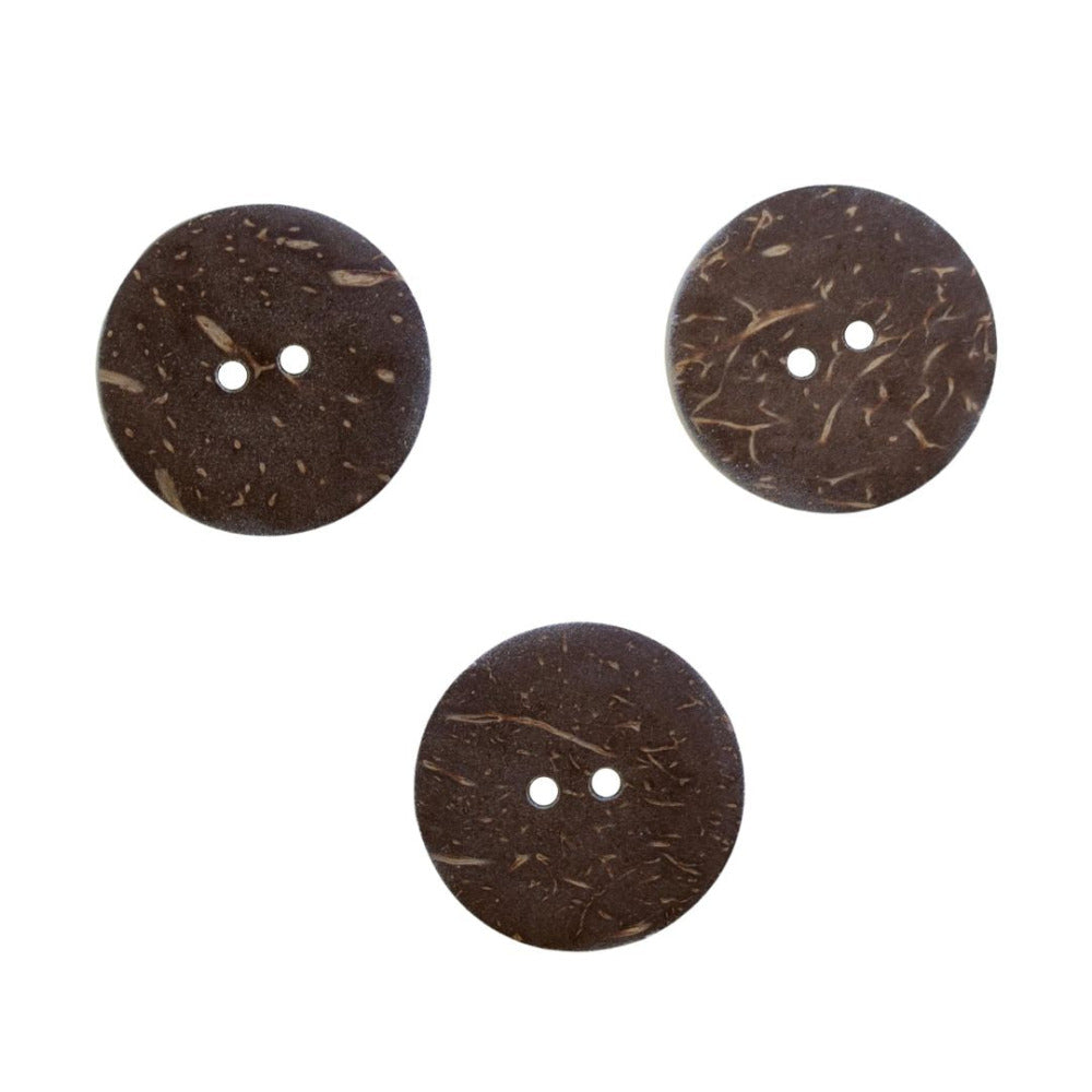 Round White with Coloured Pansies Coconut Shell Two Hole Button 30mm