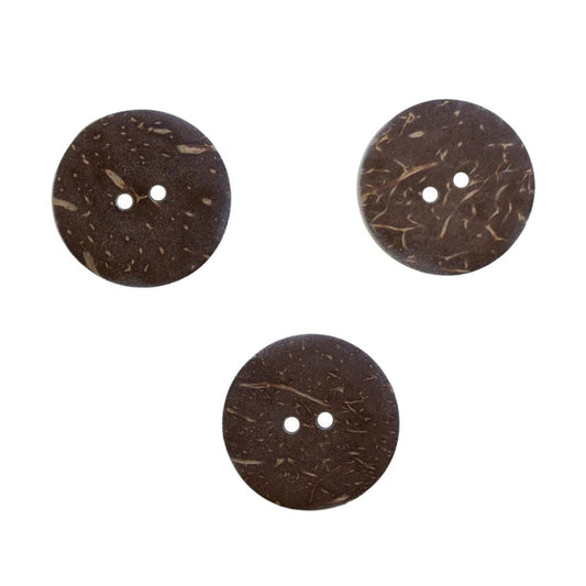 Round White with Coloured Pansies Coconut Shell Two Hole Button 30mm