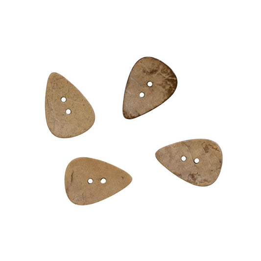 Leaf Coconut Shell Two Hole Button 28mm reverse
